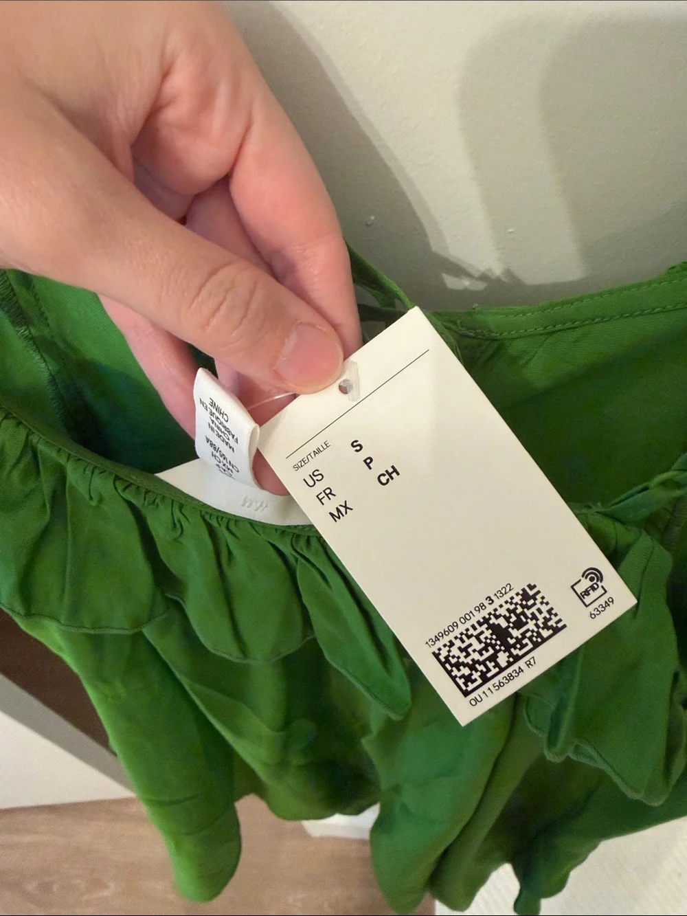 H&M Green Ruffled Mini Dress - Picture 5 of 5
